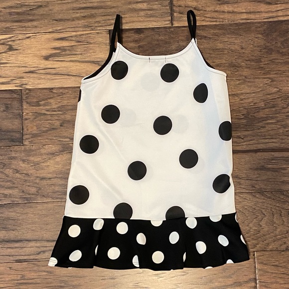 🌸NWOT🌸 White/Black Polkadot Cami Tunic Dress - Picture 2 of 4